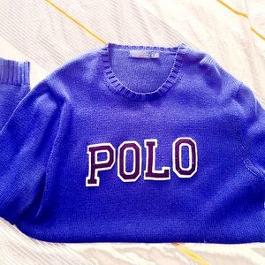 nice royal blue polo sweater